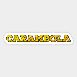Carambola Fruit Name Sticker